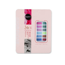 Andstal Kawaii süße rosa Blechkasten -Pigment -Set 36Color Major Aquarell Pigment für Farbe